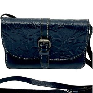 PATRICIA NASH Vintage, 100% Italian Leather, Mini-Crossbody-Wallet